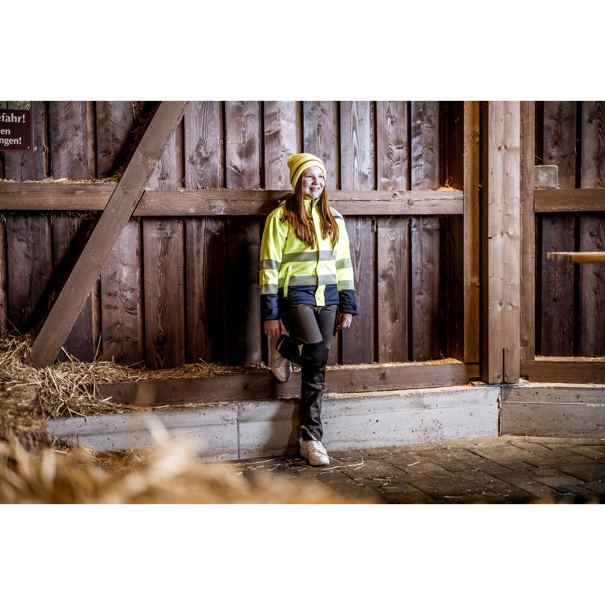 NITRAS MOTION TEX KIDS, pantalon de travail, long, gris / noir