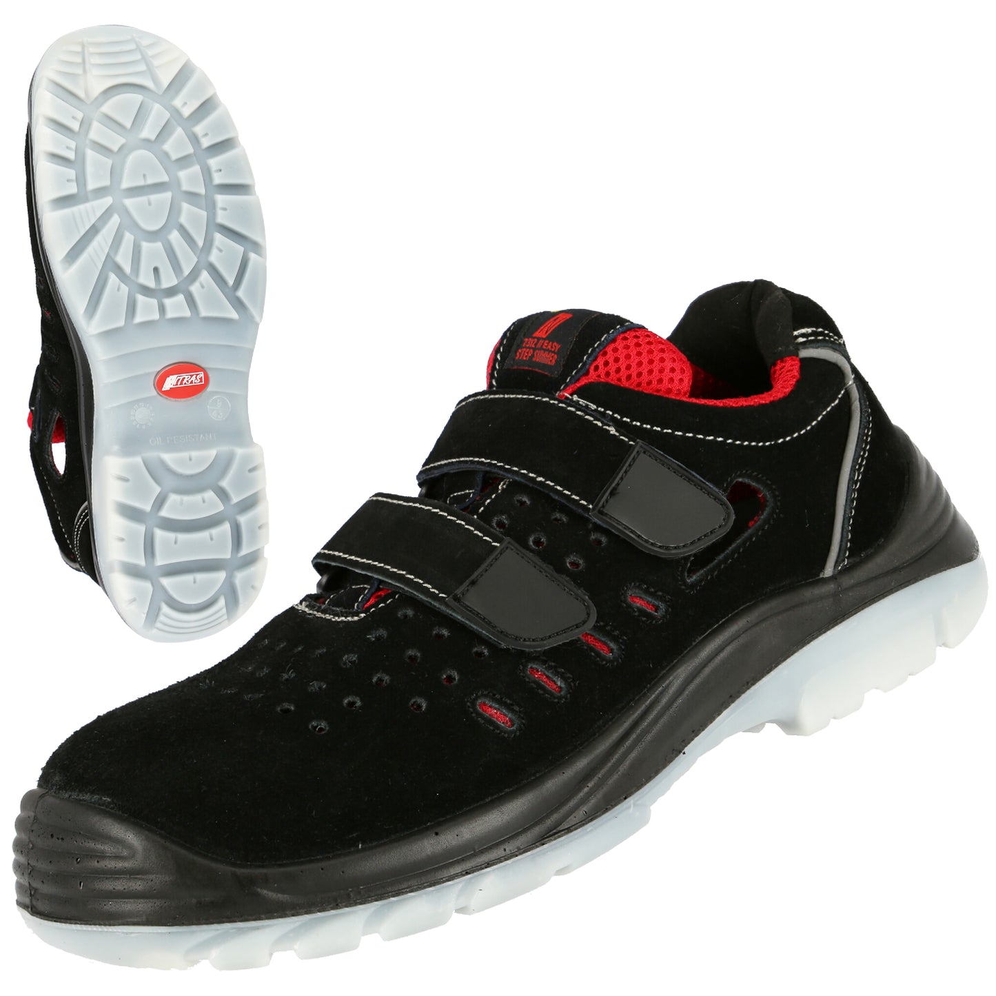 NITRAS EASY STEP SA, sandales de sécurité S1P, noires