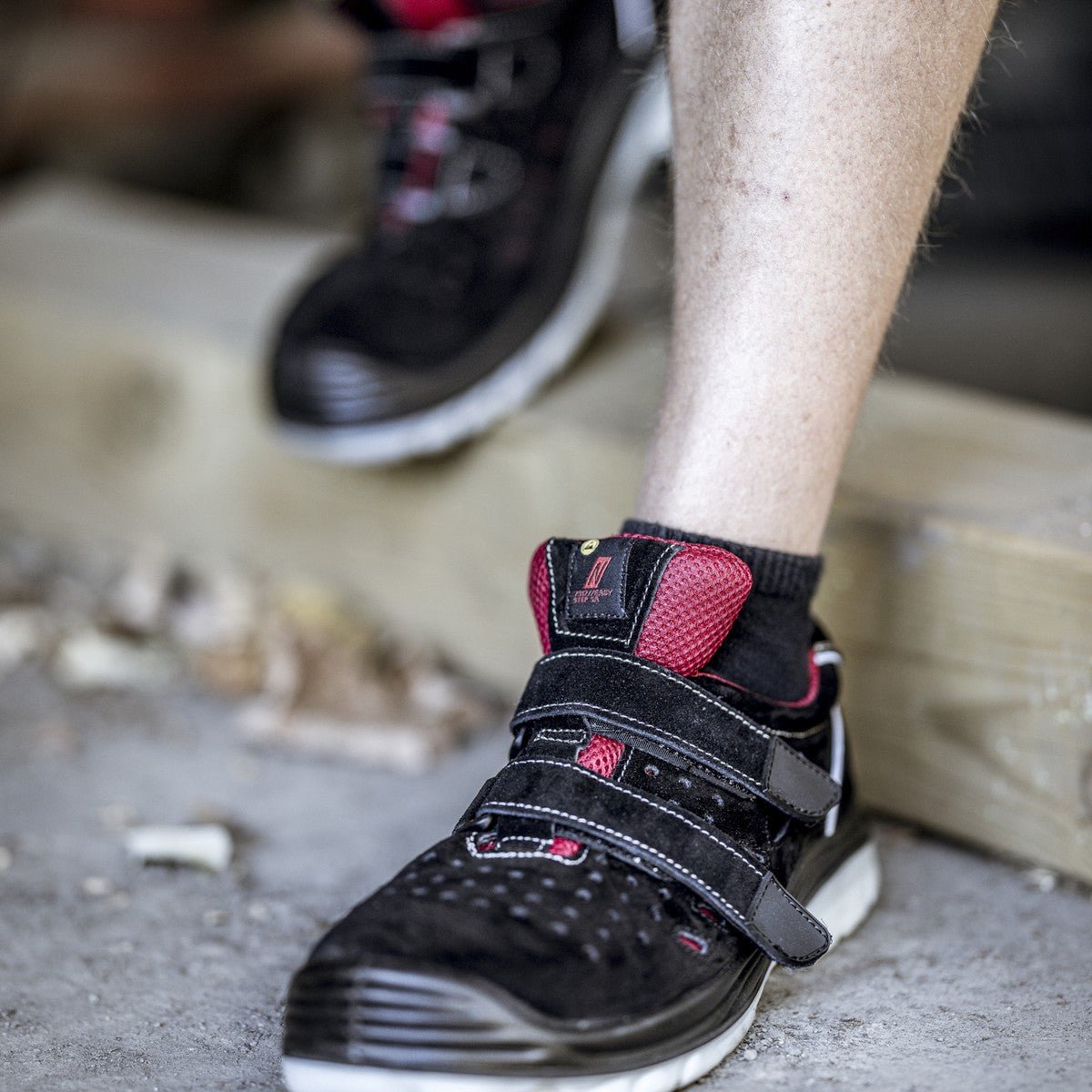 NITRAS EASY STEP SA, S1P veiligheidssandalen, zwart