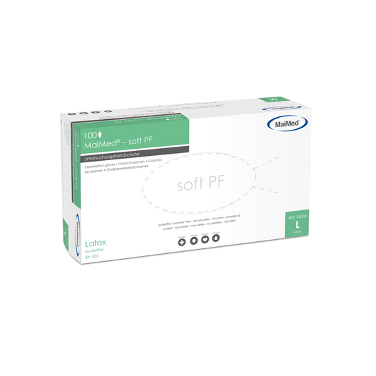 Gants d'examen en latex MaiMed-soft PF non stériles et sans poudre 100 pièces/boîte