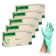 MaiMed-Nitrile BIO, non stérile, non poudré Gant en nitrile sans latex, vert, 100 pièces/boîte