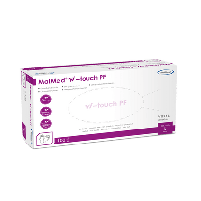 MaiMed vi-touch vinyl wegwerphandschoenen, poedervrij, 100 stuks/doos