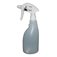 Le vaporisateur neutre de 0,5 l de Diversey Deutschland GmbH & Co. OHG est un vaporisateur en plastique transparent muni d'une buse blanche, représenté debout et vide sur un fond blanc uni. Ce lot contient 1 vaporisateur sans impression.