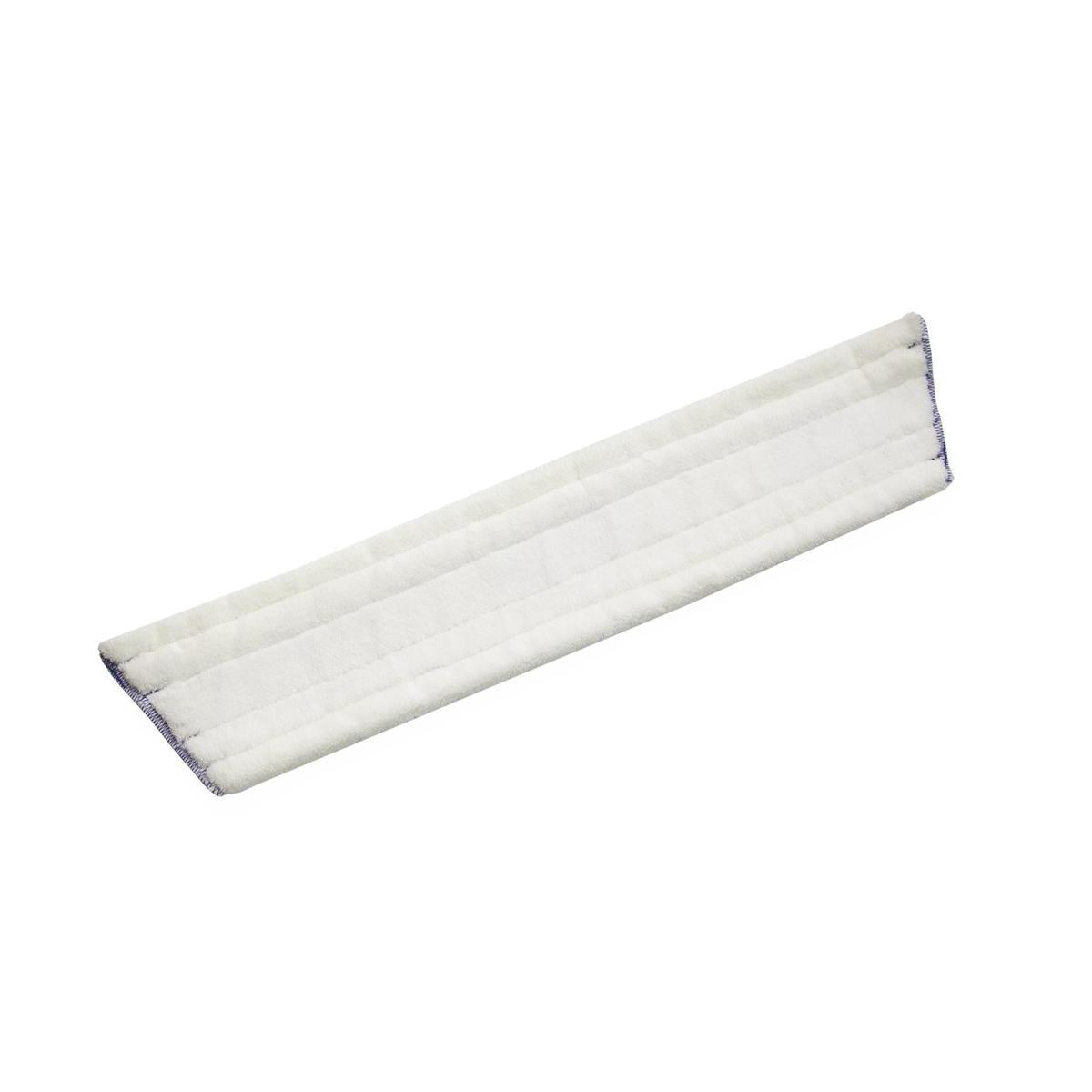 De TASKI Quick Mop, een platte dweil van Diversey Deutschland GmbH & Co. OHG, bestaat uit hoogwaardige microvezel met doorgestikte lijnen en lichtgrijze randen, rechthoekig en wit op een eenvoudige achtergrond weergegeven voor efficiënte reiniging.