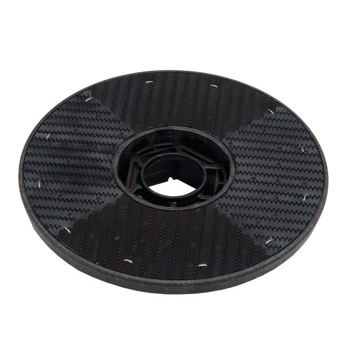 Un manche de harpon rond et noir de 33 cm de Diversey Deutschland GmbH & Co. OHG pour swingo 1650 est illustré sur fond blanc; il est utilisé avec des tampons de nettoyage et de polissage (paquet de 1).