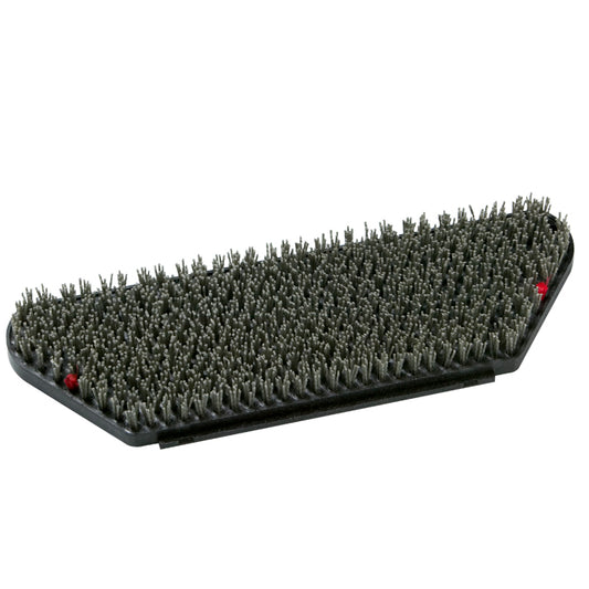 Die Scheuerbürste abrasiv (45x15 cm) von Diversey Deutschland GmbH & Co. OHG, für swingo XP M, zeichnet sich durch dichte, steife Borsten und ein leicht abgewinkeltes schwarzes Design mit roten Akzenten aus - ideal für professionelle Bodenreinigungsmaschinen. Packung: 1 Stück.