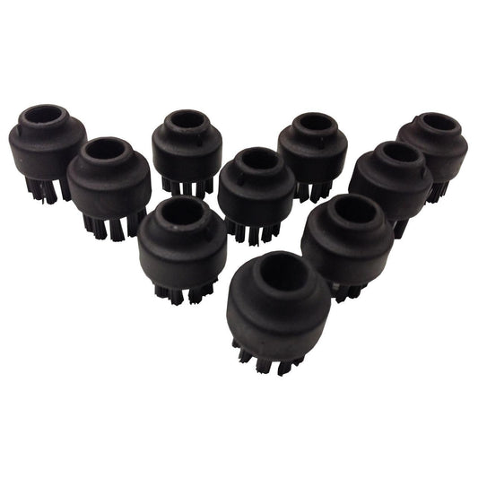 10er-Pack schwarze Nylonbürsten (SO4) von Diversey Deutschland GmbH & Co. OHG, mit V-förmigen Borsten-kompatibel mit TASKI SO4 für effektive Reinigungsaufgaben.