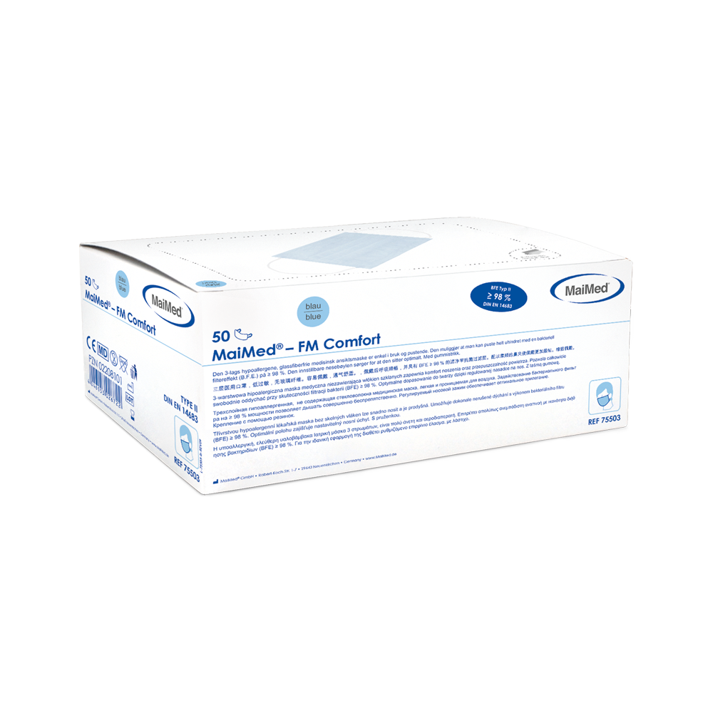 MaiMed-FM Comfort chirurgisch masker, niet-steriel, 3-laags, 50 stuks/doos