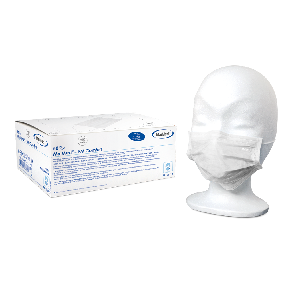 MaiMed-FM Comfort chirurgisch masker, niet-steriel, 3-laags, 50 stuks/doos