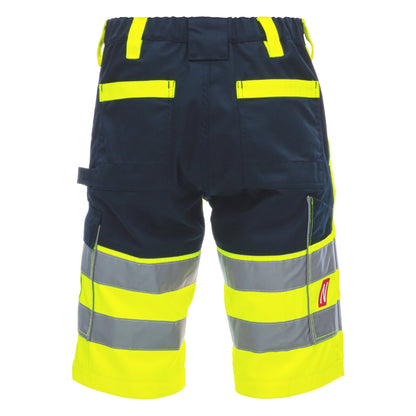 NITRAS MOTION TEX VIZ, pantalon de travail haute visibilité, court