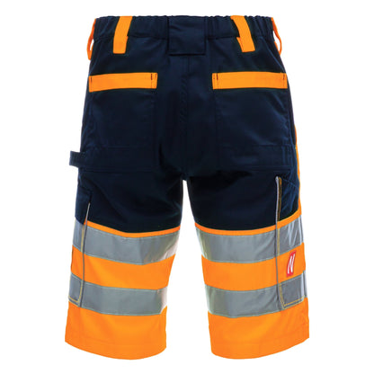 NITRAS MOTION TEX VIZ, pantalon de travail haute visibilité, court