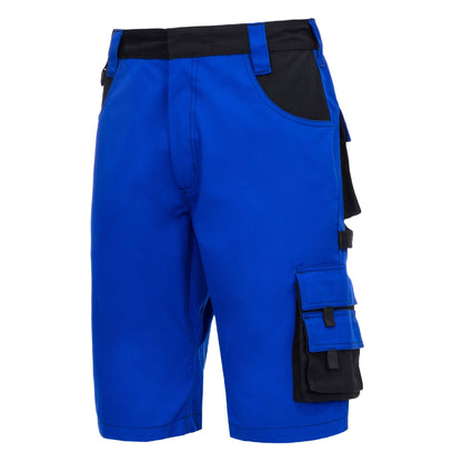NITRAS MOTION TEX PLUS, werkbroek, kort, koningsblauw/zwart