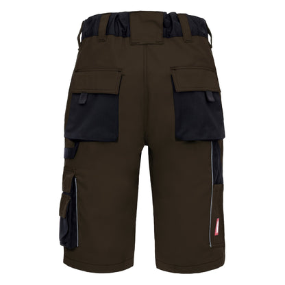 NITRAS MOTION TEX PLUS, pantalon de travail, court, marron / noir