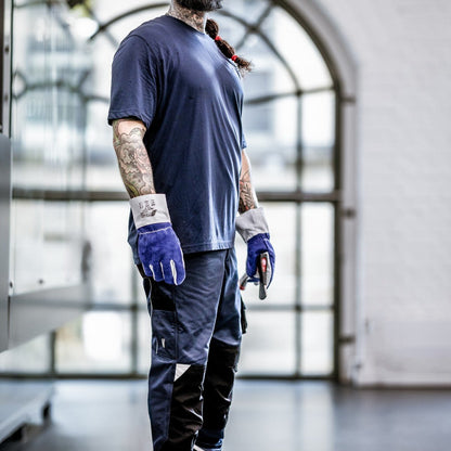 NITRAS MOTION TEX PLUS, werkbroek, lang, marineblauw/zwart