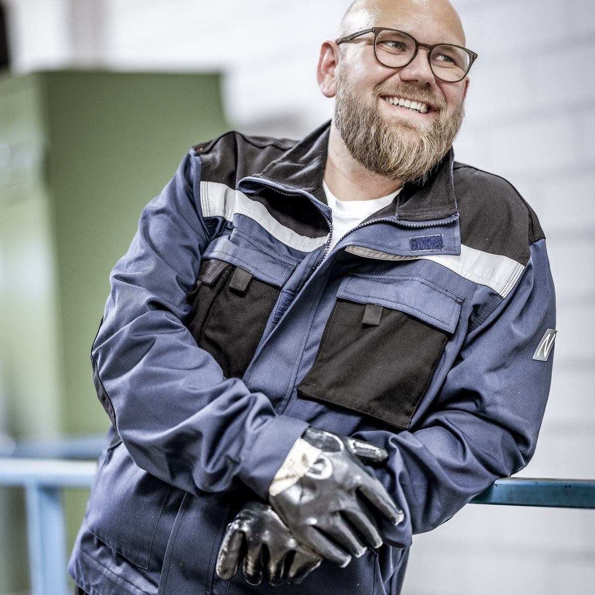 NITRAS MOTION TEX PLUS, veste de travail, bleu marine / noir