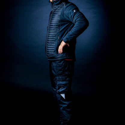 NITRAS MOTION TEX PLUS, gewatteerd softshell jack, zwart