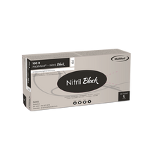 MaiMed-Nitrile Black gants noirs, non stériles, non poudrés et sans latex 100 pièces/boîte