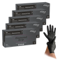 Gant en nitrile MaiMed-Diamond Grip noir, non stérile, sans latex