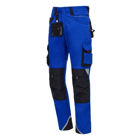 NITRAS MOTION TEX PRO FX, pantalon de travail, long, bleu roi / noir