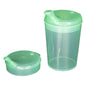 Set de gobelets NITRAS, polypropylène, vert, 3 pièces, 1 tasse capacité 250 ml, 1 ouverture du couvercle 12x10 mm, 1 ouverture du couvercle 4x4 mm, boîte de 50 sets | Carton (1 paquet)