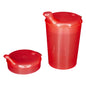 Set de gobelets NITRAS, polypropylène, rouge, 3 pièces, 1 tasse capacité 250 ml, 1 ouverture du couvercle 12x10 mm, 1 ouverture du couvercle 4x4 mm, boîte de 50 sets | Carton (1 paquet)