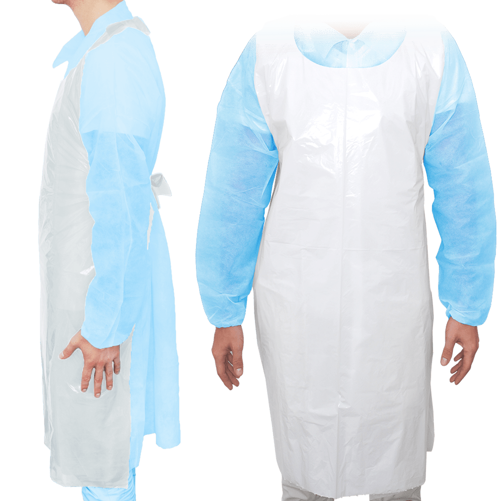 MaiMed-Schort Light PE, schort van PE 75x120cm wit, 100 stuks/pak, geblokt, glad oppervlak | Pak (100 stuks)