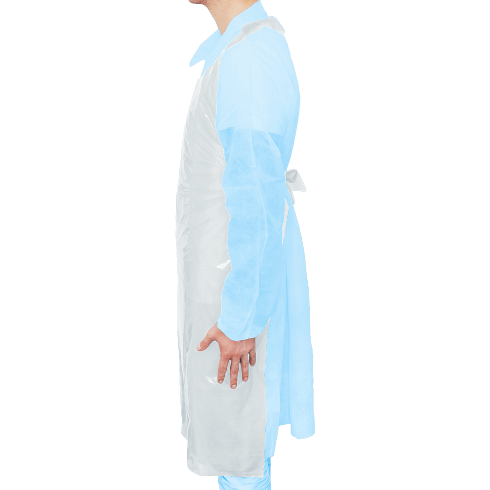 MaiMed-Schort Light PE, schort van PE 75x120cm wit, 100 stuks/pak, geblokt, glad oppervlak | Pak (100 stuks)