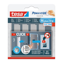 tesa Powerstrips Click klittenband-plakpads, wit, 8 stuks