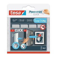 tesa Powerstrips Click klittenbandplakjes, wit, 4 paar