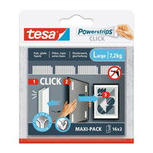tesa Powerstrips Click klittenband-plakpads, wit, 16 paar