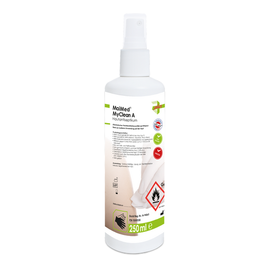 MaiMed MyClean Een huidantisepticum met spraykop, kleurloos, 250 ml/fles. | Fles (250 ml)
