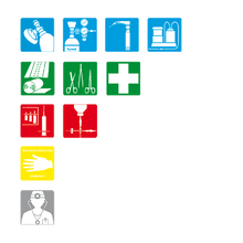 Piktogramm-Serie 1 Notfallmedizin-K 33 x 33 mm