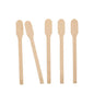 Cinq PAPSTAR bâtonnets en bois "pure", 13 cm, écologiques et stables, sont disposés verticalement côte à côte sur un fond blanc. Les bâtonnets présentent des extrémités arrondies et des bords plats.
