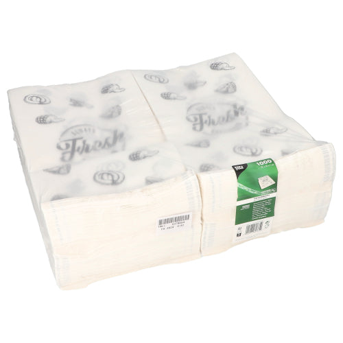 Een grootverpakking met 1000 PAPSTAR slagerszakken van PAPSTAR GmbH van kraftpapier met draad, ideaal voor slagerijen of delicatessenzaken. De zakken worden schoon verpakt geleverd en zijn perfect geschikt voor professioneel gebruik in de horeca.