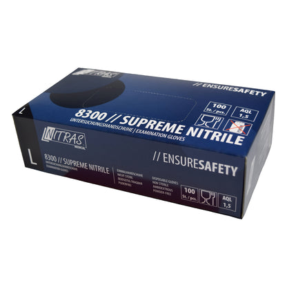 NITRAS SUPREME NITRILE, gants jetables en nitrile, bleus