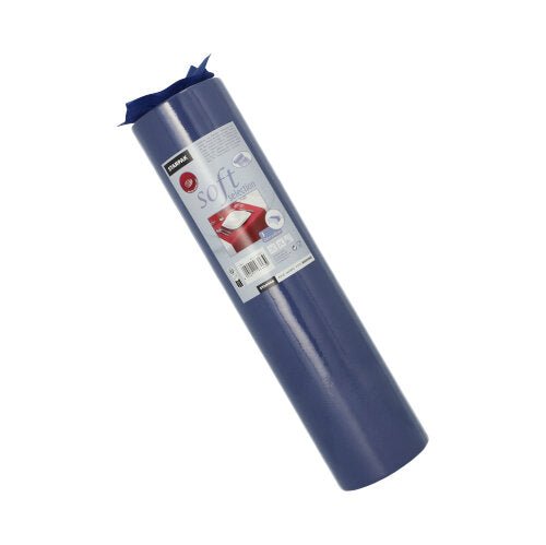 Een opgerolde Starpak tafelloper, stofachtig vlies „soft selection“ (24 m x 40 cm), met aangebracht etiket, is afgebeeld voor een witte achtergrond, waardoor zijn zachte en veelzijdige uitstraling wordt benadrukt.