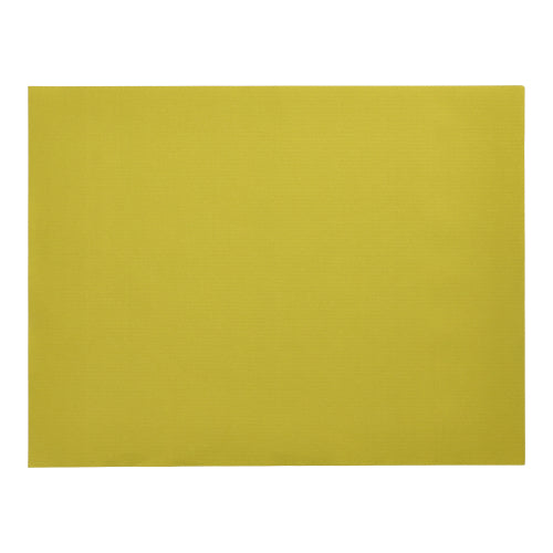 Un ensemble de 100 sets de table en papier jaune uni PAPSTAR 100, 30 x 40 cm de PAPSTAR GmbH est montré sur un fond blanc - parfait comme sets de table en papier écologiques pour votre table à manger.