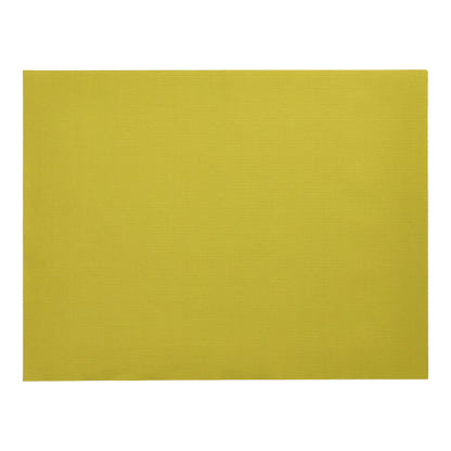 Un ensemble de 100 sets de table en papier jaune uni PAPSTAR 100, 30 x 40 cm de PAPSTAR GmbH est montré sur un fond blanc - parfait comme sets de table en papier écologiques pour votre table à manger.