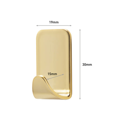 Der Command™ Metallhaken Größe S, Goldfarbe (17032BR-4ES) von 3M Deutschland GmbH verfügt über einen goldenen Haken mit einer 30x19mm großen Rückenplatte und einer 15mm gebogenen Verlängerung - ein idealer selbstklebender Haken für die einfache, bohrfreie Wandmontage. 4 Haken, 5 Streifen enthalten.