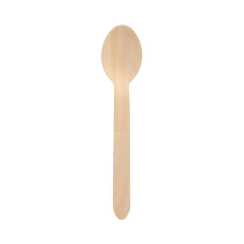 La cuillère en bois PAPSTAR "pure" (15,7 cm) de la PAPSTAR GmbH est illustrée sur fond blanc - son design simple et robuste offre une alternative écologique pour les utilisateurs soucieux de l'environnement; l'emballage contient 100 pièces dans une boîte pliante.