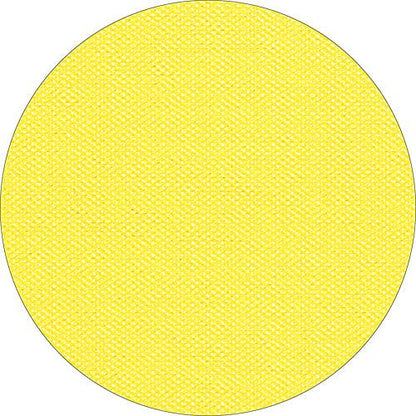 Un cercle jaune uni avec un motif tissé texturé, inspiré par la nappe Starpak "soft selection plus" de Starpak, est montré sur un fond blanc.