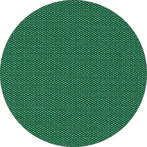 Un gros plan d'une nappe verte Starpak, semblable à du tissu, Vlies "soft selection plus" montre le tissu structuré et les fils visibles dans un cadre rond.