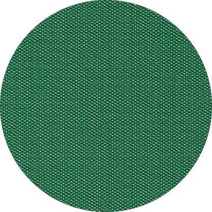 Un gros plan d'une nappe verte Starpak, semblable à du tissu, Vlies "soft selection plus" montre le tissu structuré et les fils visibles dans un cadre rond.