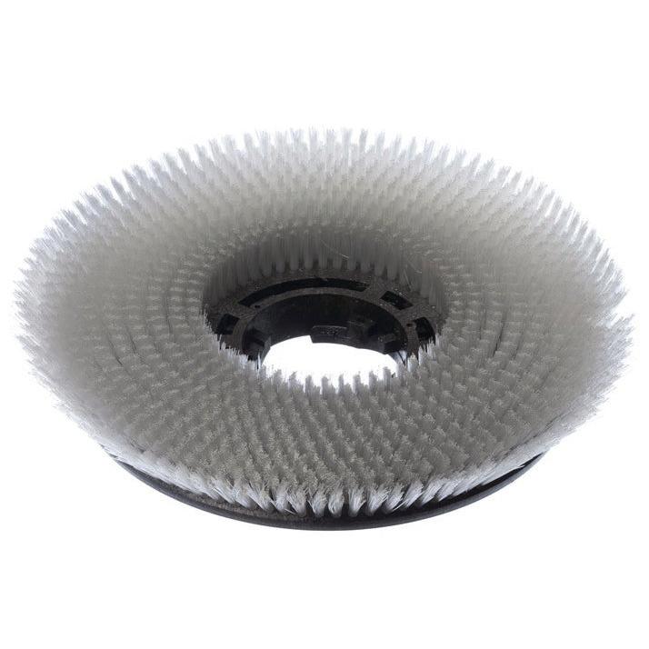 La brosse de lavage en béton lavé (50 cm) de Diversey Deutschland GmbH & Co. OHG dispose de poils blancs denses et biseautés et d'un corps de moyeu en plastique noir avec des fentes à encastrer, compatible avec les machines swingo 1255. Emballage : 1 pièce.