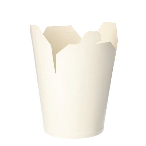 De Starpak 50 Snackboxen "To Go" rechthoekig - 750 ml zijn eenvoudige witte papieren afhaalverpakkingen met deels geopende kleppen, ideaal voor afhaalbestellingen en snacks. Merk: Starpak.