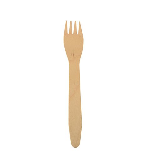 Un PAPSTAR Fourchette en bois « pure » (16,5 cm), des couverts écologiques et résistants de PAPSTAR La mention « GmbH » est centrée sur un fond blanc. La fourchette fait partie d'un lot de 500 pièces conditionnées dans un carton.