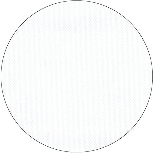 Un simple cercle blanc avec un contour noir fin, centré sur un fond blanc, ressemble à la nappe Starpak, en non-tissé semblable à du tissu « Soft Selection » (40 m x 1,18 m) en blanc.