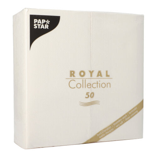 De ROYAL Collection van de PAPSTAR GmbH omvat 50 witte papieren servetten (40x40 cm, 1/8-vouw), die zich met hun eenvoudige, elegante design ideaal lenen voor een stijlvol gedekte tafel.