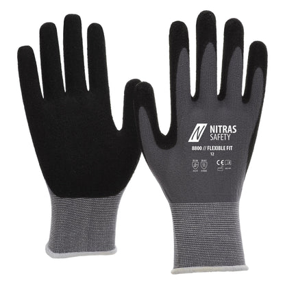 NITRAS FLEXIBLE FIT, montagehandschoenen, grijs/zwart