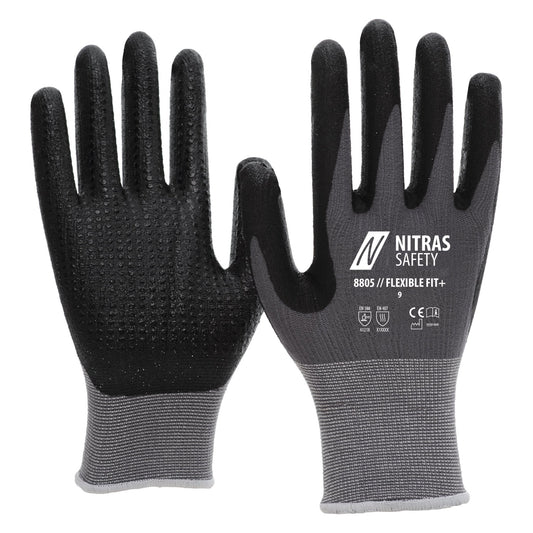 NITRAS FLEXIBLE FIT+, montagehandschoenen, grijs/zwart